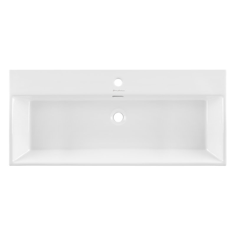 Swiss Madison Claire 40" Tall Ceramic Rectangular Console Bathroom Sink